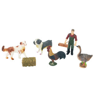 Enfants chien coq d'oie figure <span class=keywords><strong>fram</strong></span> jouer ensemble jouet en plastique animal - Product Image 1