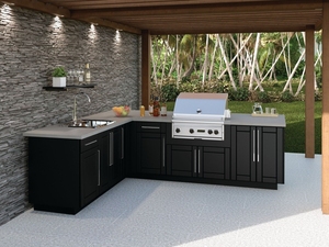 Set di Mobili da <span class=keywords><strong>Cucina</strong></span> Modulari per Esterni in Acciaio Inox, Resistenti alle Intemperie, Completamente Assemblati, Design Personalizzabile dal Produttore BAINENG - Product Image 2