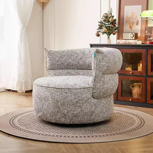 Fauteuil pivotant en tissu écologique et durable, design moderne, idéal pour appartement, hôtel, maison, salon, balcon, petit espace – Vente directe usine - Product Image 2