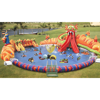 Toboggan gonflable en PVC sur mesure pour piscine et parcs aquatiques, toboggan pour petit parc aquatique