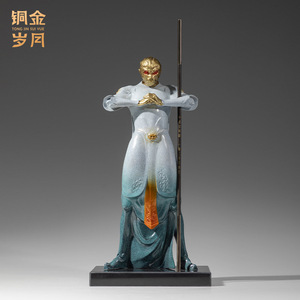Figura del Rey Mono de los Años del Cobre y del Oro, Adorno de cobre coloreado, decoración artística hecha a mano para mesa, regalo de Año Nuevo Chino - Product Image 2