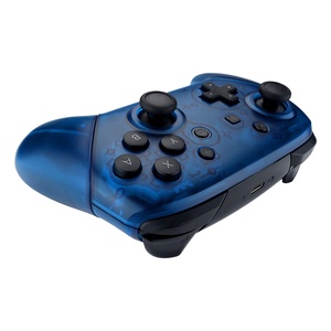 EXtremeRate Coque de remplacement complète transparente bleue avec poignées pour manette Switch Pro - Product Image 6