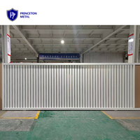 Porte coulissante automatique à commande manuelle en aluminium, design industriel, pour écoles et entrepôts, avec rail de guidage, garantie à vie