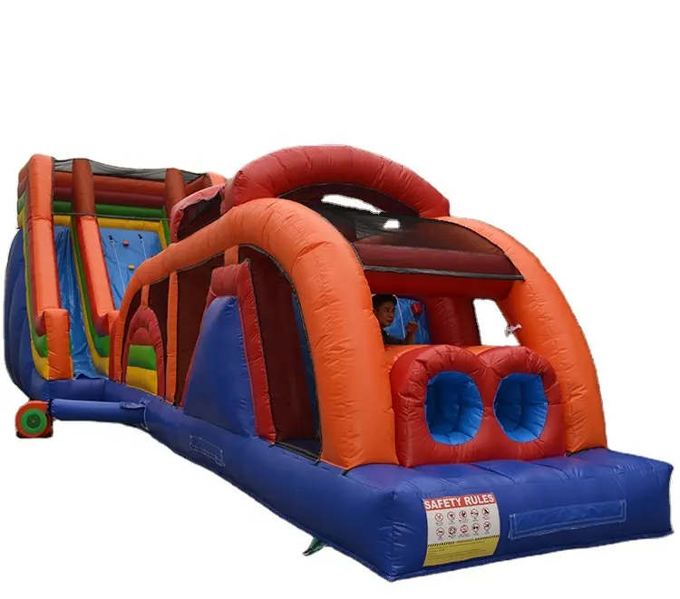 China dactory giant commercial sport game court inflatable 5k obstacle course