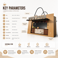 Kiosque à café commercial extérieur préfabriqué, stand de café modulaire personnalisé pour centre commercial et commerce de rue