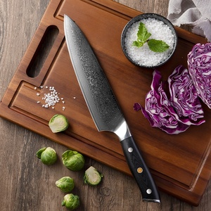 Cuchillo de Chef de 8 Pulgadas, Acero de Damasco de 67 Capas, Hoja Afilada de Acero Inoxidable, Mango de Madera Ecológico, Apto para Lavavajillas, para Cortar Jamón - Product Image 1