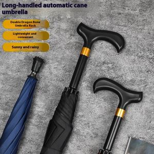 Bastón Automático para Personas Mayores con Mango Largo Antideslizante, Paraguas para Lluvia, Ideal para Viajes y Regalos - Product Image 5