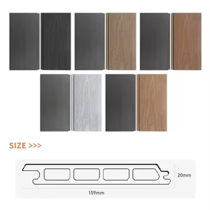 Decorazione all'ingrosso WPC parete Anti UV tavole esterno esterno costruzione rivestimento della parete rivestimento in legno Teak rivestimento isolato rivestimento - Product Image 3