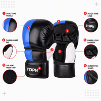 Gants de MMA professionnels en cuir PU couleur personnalisée avec double protection des poignets pour Muay Thai, Kickboxing, Sparring, OEM