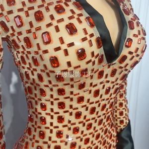 Zarif Düzenli Yerlere Kadar Uzanan XS Beden Doğum Günü Düğün Mezuniyet Rhinestone Denizkızı Büyük Beden Kadınlar İçin Balo Elbisesi Resmi Gece Davetiyesi - Product Image 4