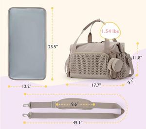 Sac à langer imperméable léger et personnalisé pour bébé, grande capacité, pour poussette, sac de voyage portable, nouveau design - Product Image 6