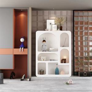 Armoire de rangement crème de style moderne et solide avec étagère pour la maison Grandes armoires de salon pour meubles de salon - Product Image 3