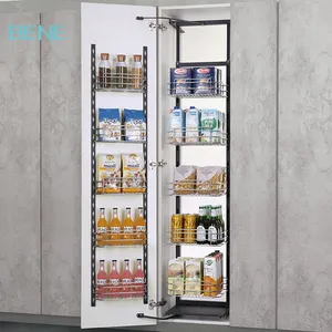 Left or Right Opening Pullout Pantry Sliding System Magic Corner for Kitchen Cabinet