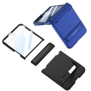 เคสฝาพับ7สำหรับ Z เคสบางเฉียบพอดีกันกระแทกแถบผิวด้านเรียบขาตั้งเคสป้องกันหน้าจอ - Product Image 4