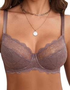 YHD女性向け # 39;s セクシーなレースブラジャー シアー バルコネット アンダーワイヤー 裏地なし 日常使いブラジャー ランジェリー - Product Image 4