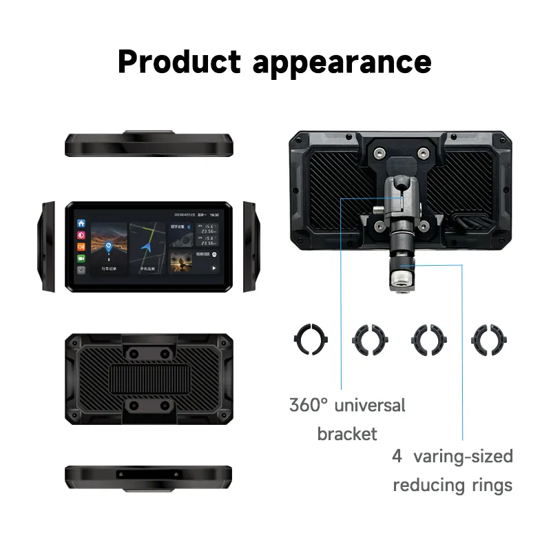 Alienrider M12 Pro xe máy Carplay Android điều hướng tự động với màn hình cảm ứng 77Ghz milimet sóng Radar Phát hiện điểm mù