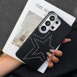 Étui de téléphone anti-chute Meracly en cuir rétro à motif étoile pentagramme et clous Willow, compatible avec <span class=keywords><strong>Samsung</strong></span> Galaxy S26/25/24 Ultra - Product Image 3