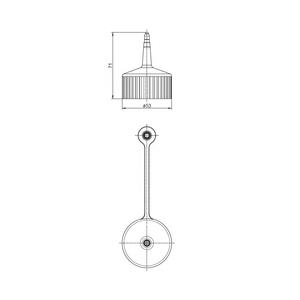 Bouteille en plastique LDPE/HDPE cosmétique rechargeable de 1000 ml, ronde, avec bouchon cylindrique Ridget et long bec verseur découpable. - Product Image 4