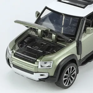 Modelo de Coche de Aleación Land Rover Defender 110 a Escala 1/32, Coche de Juguete Fundido a Presión, Simulación de Vehículo Todoterreno, Modelo con Sonido y Luz, Regalo para Niños - Product Image 6