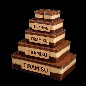 Contenitore per Tiramisù all'Ingrosso in Materiale PS Trasparente Scatola per Tiramisù per Mousse Torte e Pane Conservazione Alimenti Espositore per Torte - Product Image 5