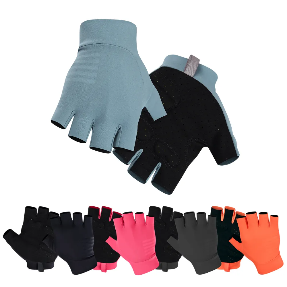 YKYWBIKE Cycling Gloves Half Finger Men Women Summer Sports Shockproof Sports Gloves MTB Bike Light Soft Bicycle Glove