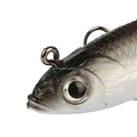 Nouveau plomb tête de gabarit doux nageur 80mm 13g Simulation poisson forme pagaie queue Flexible natation doux pêche leurre