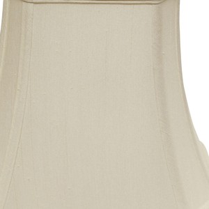 HMS lusso 16 \ "paralume a campana rettangolare inclinato bianco Shantung tessuto con stile asiatico lino cono modello per illuminazione interna - Product Image 6