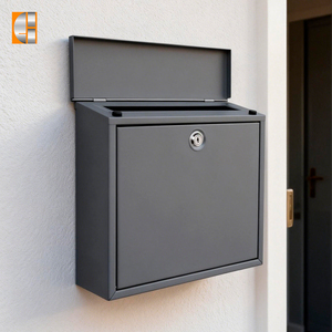 Cassetta Postale da Parete per Esterni, Stile Giapponese, per Appartamenti, Consegna Pacchi, Sicura, Durevole, in Acciaio Inox, Capacità 12L, con Chiave - Product Image 1