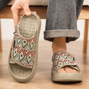 2026 new summer outerwear soft-soled single-toe <b>slippers</b> men trendy fashionable ethnic style cool <b>slippers</b> casual beach shoes - Product Image 1