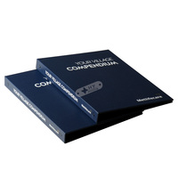 Porte-documents durable à 3 anneaux recouvert de tissu avec logo personnalisé, vente en gros d'usine