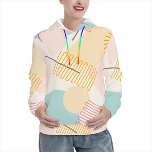 Imagen personalizada de alta calidad con capucha personalizada para mujer invierno otoño sudaderas con capucha talla única luz 400gsm Material impreso letra suelta - Product Image 5