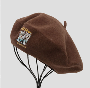 Personaje de impresión personalizada Sólido Francés 90% Boina de lana Artista <span class=keywords><strong>Pintor</strong></span> Sombrero - Product Image 3