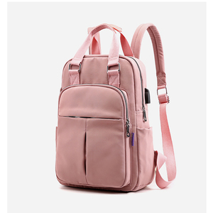 Custom Women's Large Capacity Preppy Usb Charging <b>Laptop</b> <b>Backpack</b> Casual Style Softback Closure Polyester Lining School <b>Backpack</b> - Product Image 1