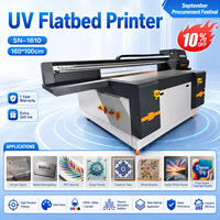 Imprimante jet d'encre UV à plat Factory 1610 avec tête Ricoh/Epson, machine d'impression en relief 3D pour impression personnalisée de boîtes cadeaux