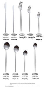 Juego de cuchillo, tenedor y cuchara de acero inoxidable 304, vajilla portuguesa, cuchara de acero inoxidable engrosada, cuchillo y tenedor para carne de alta calidad. - Product Image 5