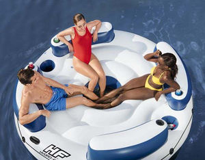 Isla Flotante Inflable para <span class=keywords><strong>Lago</strong></span>, Piscina, Balsa Resistente, Flotador para <span class=keywords><strong>Lago</strong></span>, Río, <span class=keywords><strong>Playa</strong></span>, Piscina, para Fiestas de Varias Personas - Product Image 5