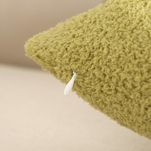 Moderne Faux Teddy Fourrure Boucle <span class=keywords><strong>D</strong></span>écoration Canapé Solide Grand Coussin Couvre Taie <span class=keywords><strong>d</strong></span>'<span class=keywords><strong>Oreiller</strong></span> Taie <span class=keywords><strong>d</strong></span>'<span class=keywords><strong>Oreiller</strong></span> <span class=keywords><strong>60X60</strong></span> - Product Image 5