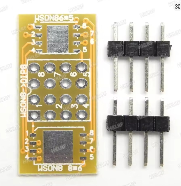 QFN8 to DIP8 Programmer Adapter WSON8 DFN8 MLF8 to DIP8 Socket for 25xxx 8x6mm 6x5mm for RT809H/F TL866CS/A