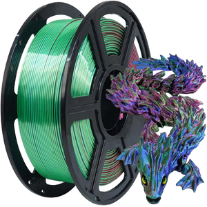 Silk Tri Color Coextrusion <b>PLA</b> <b>Filament</b> 175mm 1kg Rainbow Red Blue Green 3D Printer Consumable OEM ODM Service - Product Image 1
