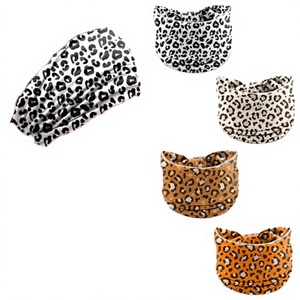 MIO Popular Leopard Print Wide Polyester Fabric 24cm <b>Headbands</b> Sports <b>Winter</b> Autumn European Style Elastic Knot <b>Women</b> Yoga - Product Image 2