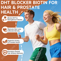 Gummies pour la santé des cheveux sans sucre et sans gluten, marque privée OEM, bloqueur de DHT, soutien nutritionnel du cuir chevelu, 2 gummies par jour