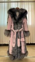Manteau en fourrure de lapin Rex et de renard pour femme, style décontracté, épais, chaud et résistant au froid, vente en gros