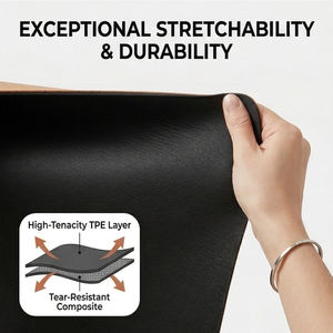 Tapete de <span class=keywords><strong>Yoga</strong></span> Ecológico Arcoíris en Stock, 6mm/8mm, Hecho de PU y Caucho Natural, Antideslizante, con Líneas de Alineación, Rectangular, 183cm, para Deportes y Fitness - Product Image 6