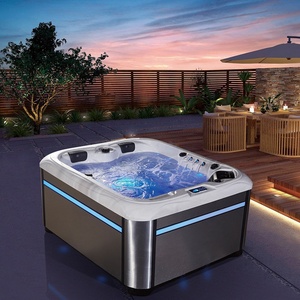 Système de contrôle Balboa Gecko 5 personnes 1 siège allongé 4 sièges assis Piscine spa sans fin en acrylique Jets de massage à air Whirlpool Baignoires à remous - Product Image 5