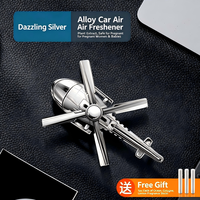 Diffuseur de parfum solide en alliage pour grille d'aération de voiture, désodorisant rotatif en forme d'hélicoptère, décoration intérieure pour sortie d'air de véhicule