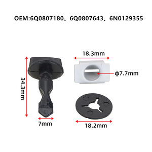 Clip de sujeción de plástico para cubierta de parachoques Audi Q5 Q7, números de pieza 6Q0807180, 6Q0807643, 6N0129355, pieza automotriz - Product Image 1