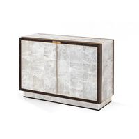 Meubles de luxe sur mesure de forme unique, dessus de table en pierre de quartz selenite blanche naturelle