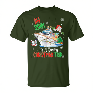 Camiseta familiar a juego Aw Ship Its A Christmas Cruise Trips 2025 - Product Image 2