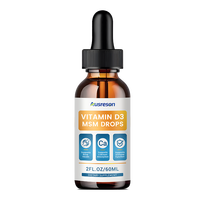 Gouttes de Vitamine D3 et MSM OEM pour la Santé des Os et des Dents, le Système Immunitaire et le Confort Articulaire, Favorisant l'Absorption du Calcium