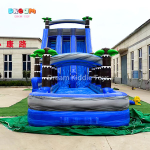 Tobogán de agua enorme Tobogán de agua inflable con tobogán de rebote de deslizamiento de piscina de agua para jugar en verano - Product Image 4